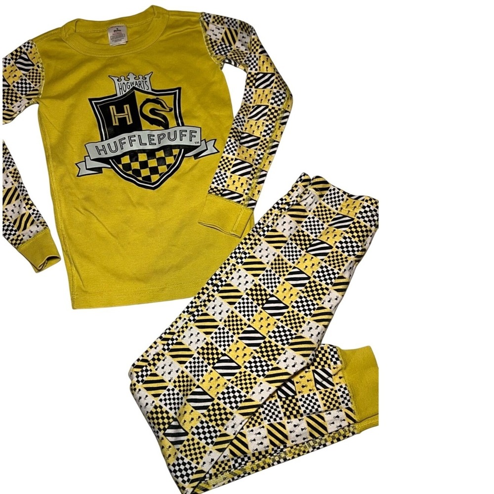Hanna Andersson × Harry Potter Hufflepuff Yellow Pajama Set Top and Bottoms
